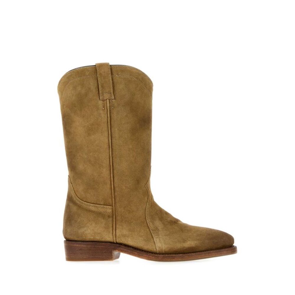 Jil Sander Women Beige Suede Boots